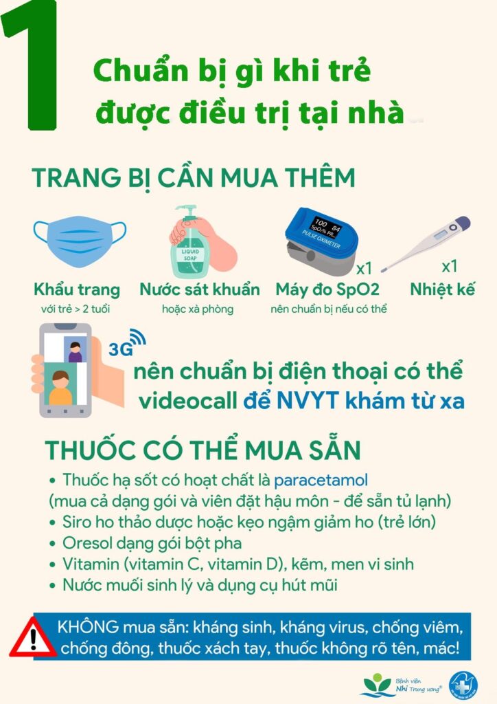 Chuẩn bị gì khi trẻ được điều trị tại nhà 